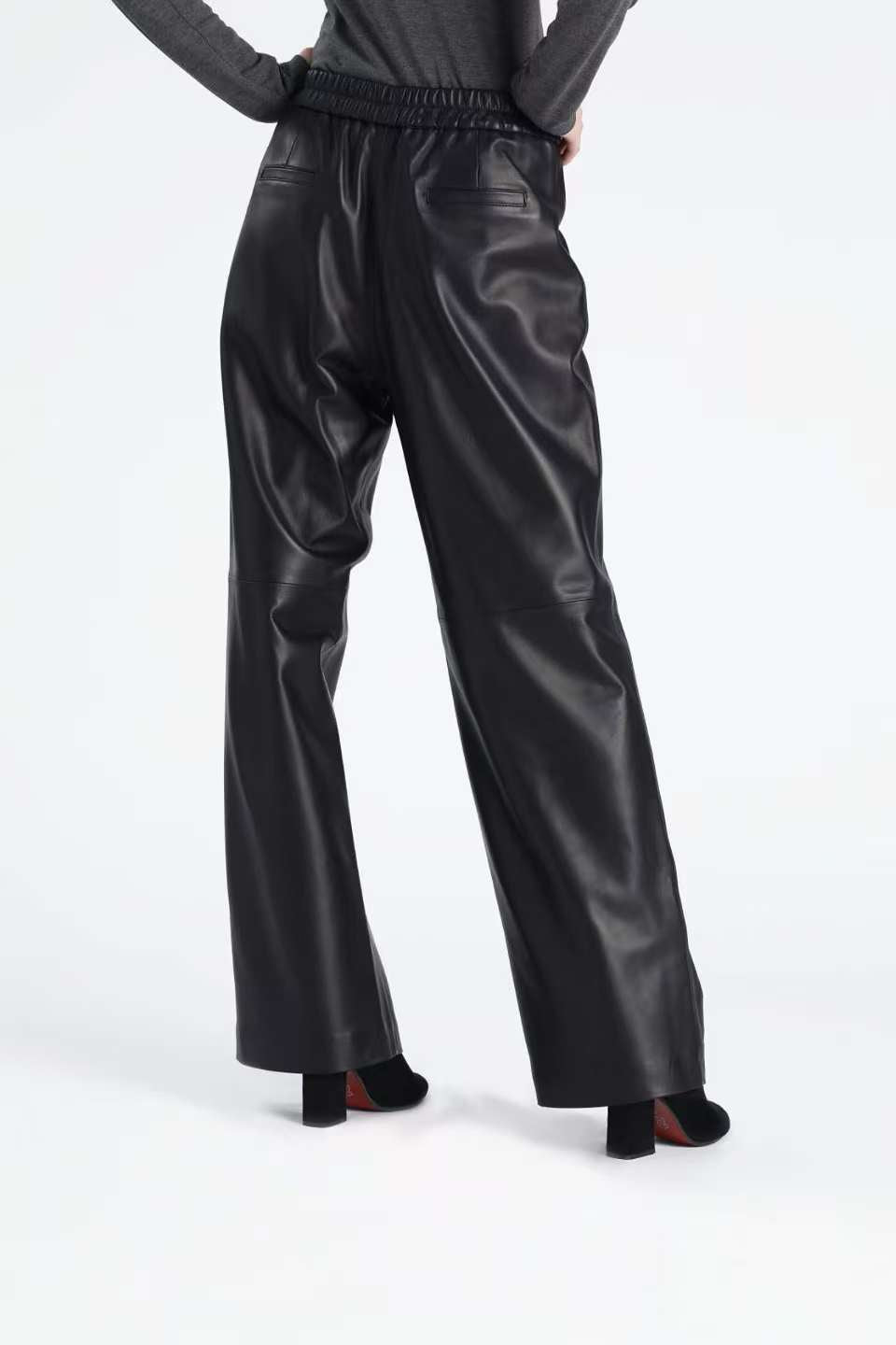 Markcorp original sheepskin long wide leg pants
