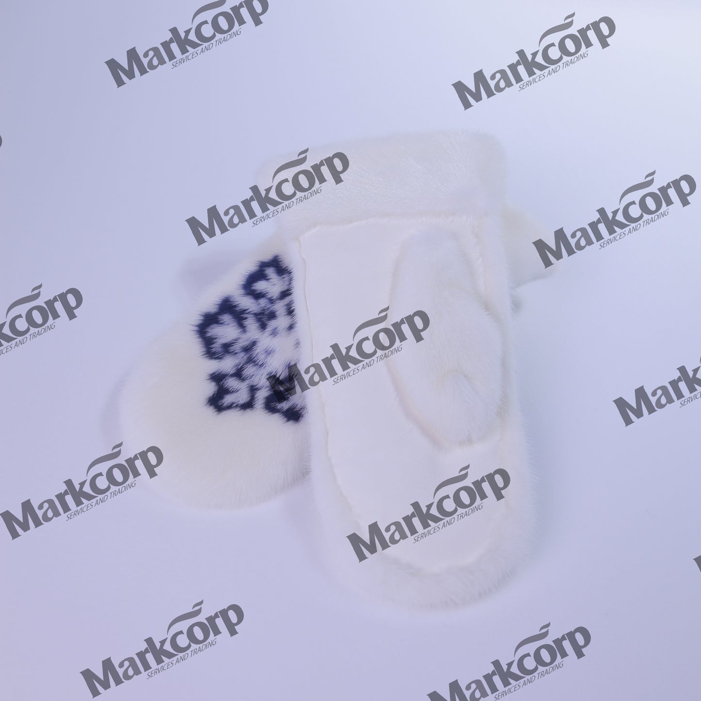 【Markcorp】 Autumn and Winter gloves printed warm fur gloves Mink sheepskin leisure gloves