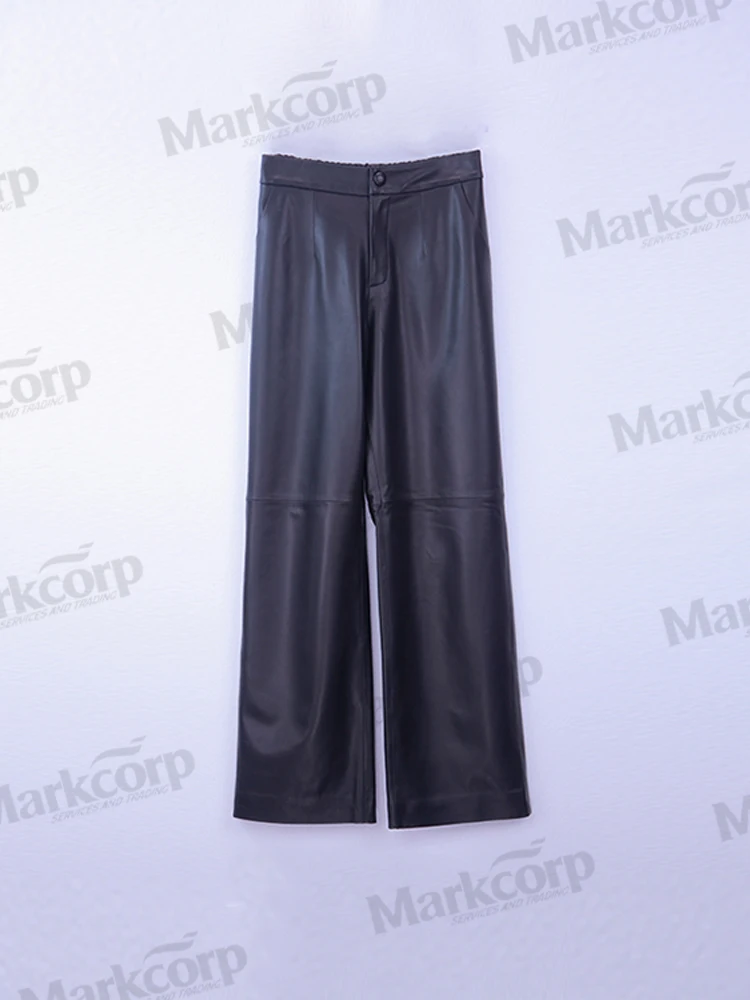 Markcorp original sheepskin long wide leg pants