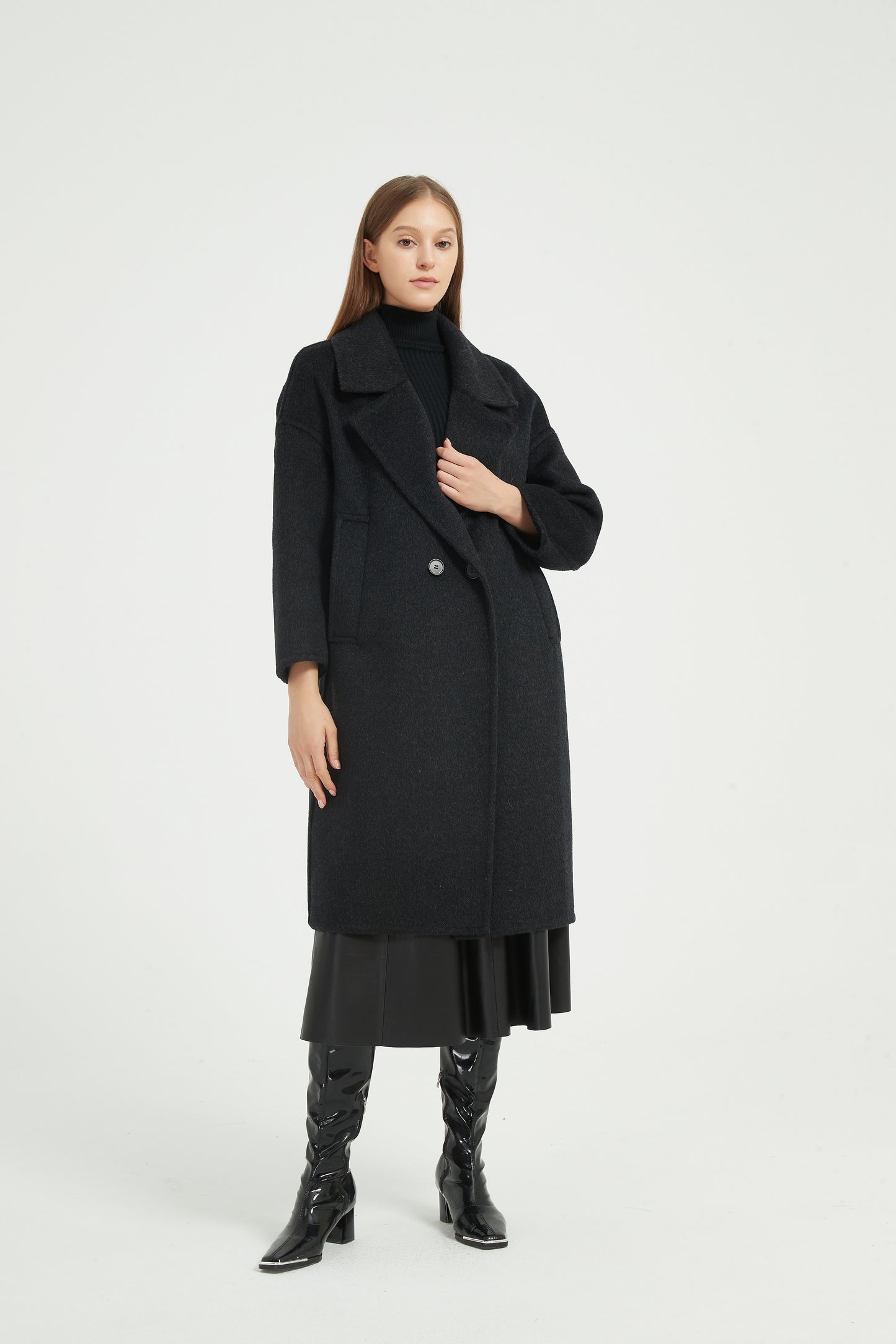 Markcorp wool yak wool/camel wool suit collar autumn and winter coat