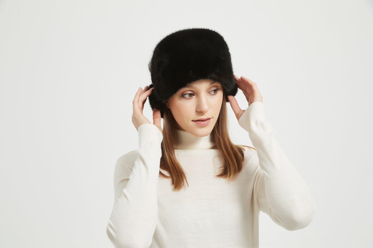 Markcorp fur straw hat knitted women's winter new mink cotton hat warm hat thickened and popular