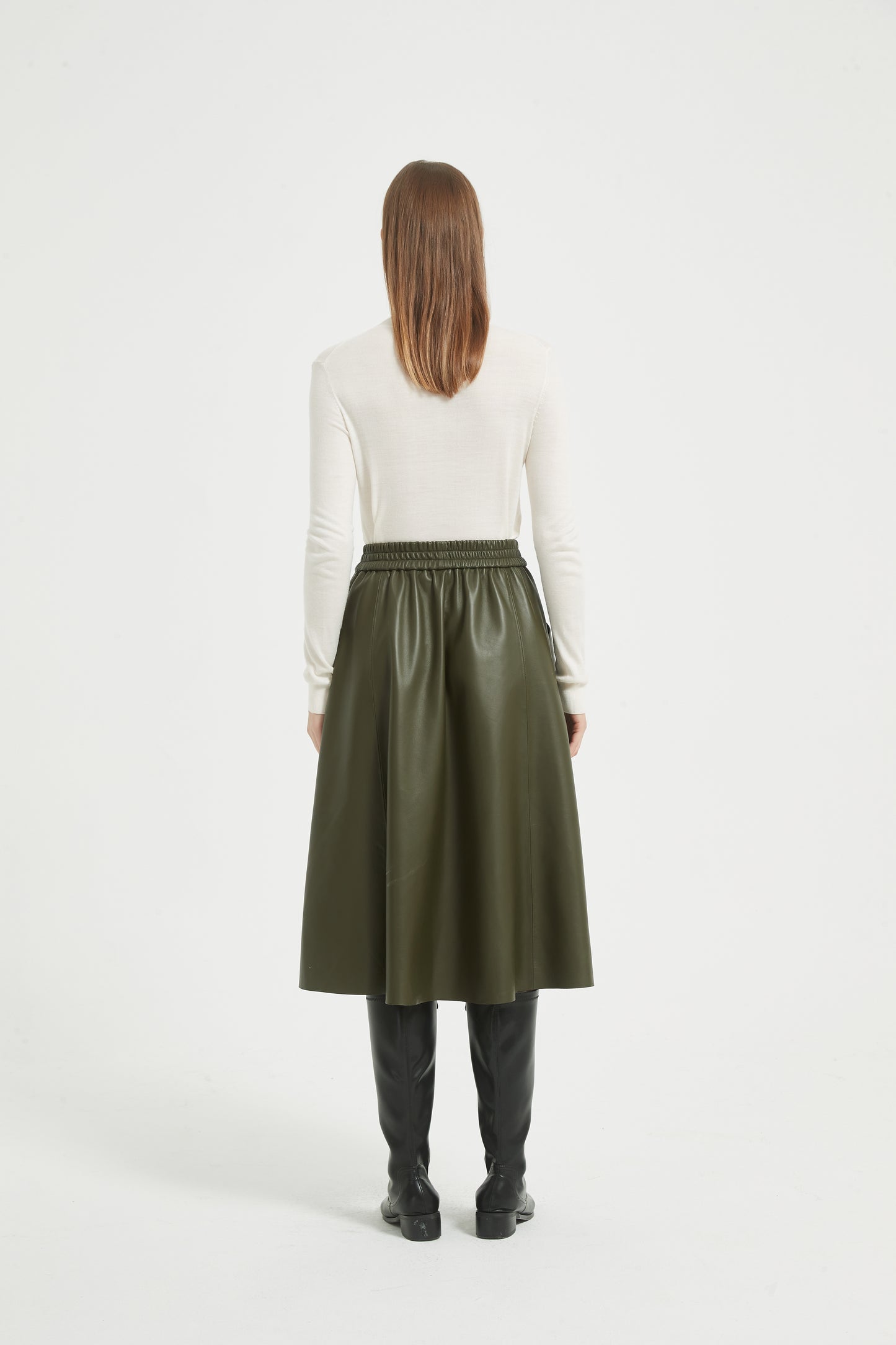 Markcorp Autumn/Winter New Half Skirt Retro High Waist Large Swing Umbrella Skirt High end Cotton Sheepskin A-line Skirt