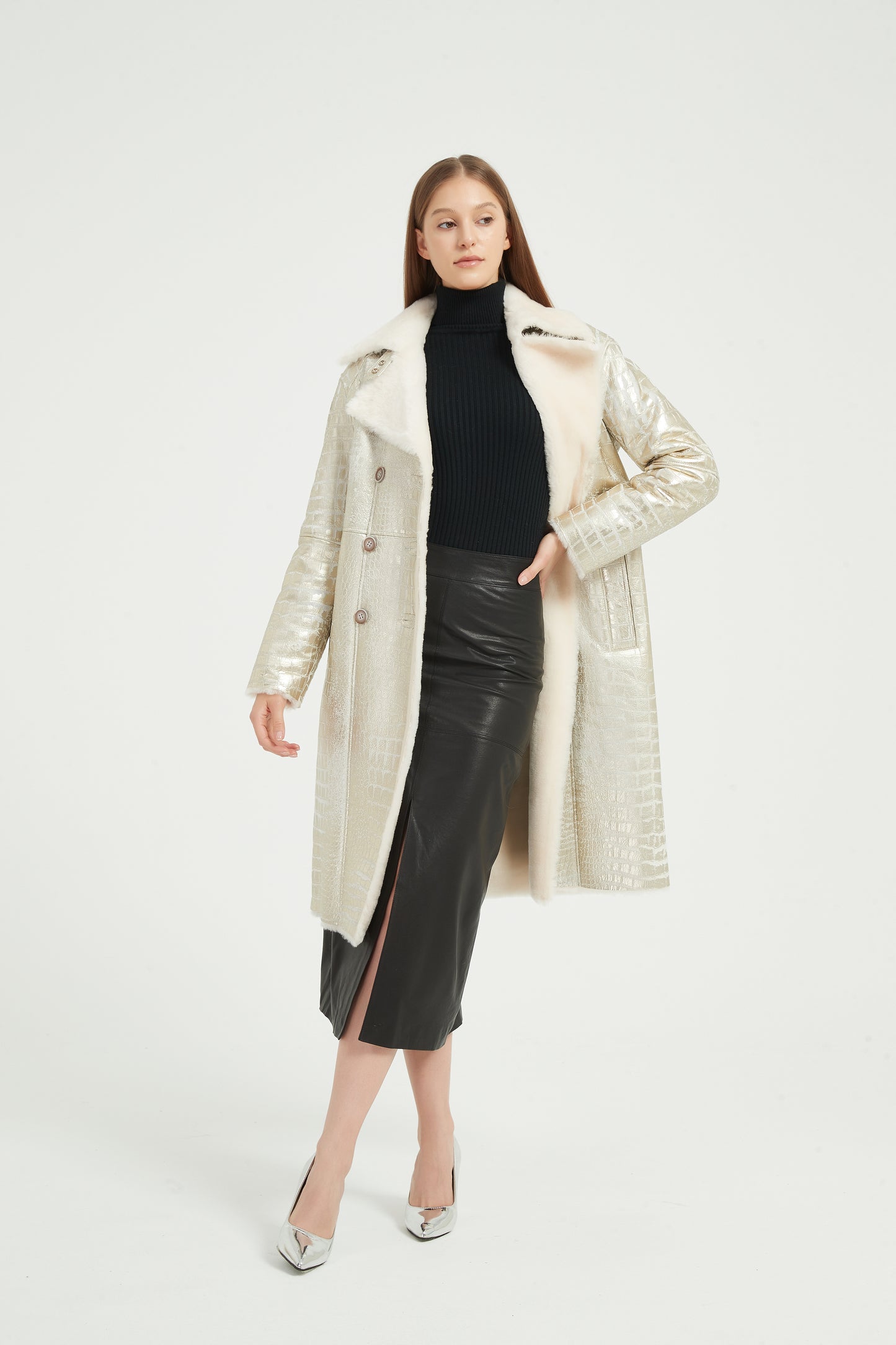 Markcorp hot stamping Australian wool sheep fur one-piece suit collar jacket