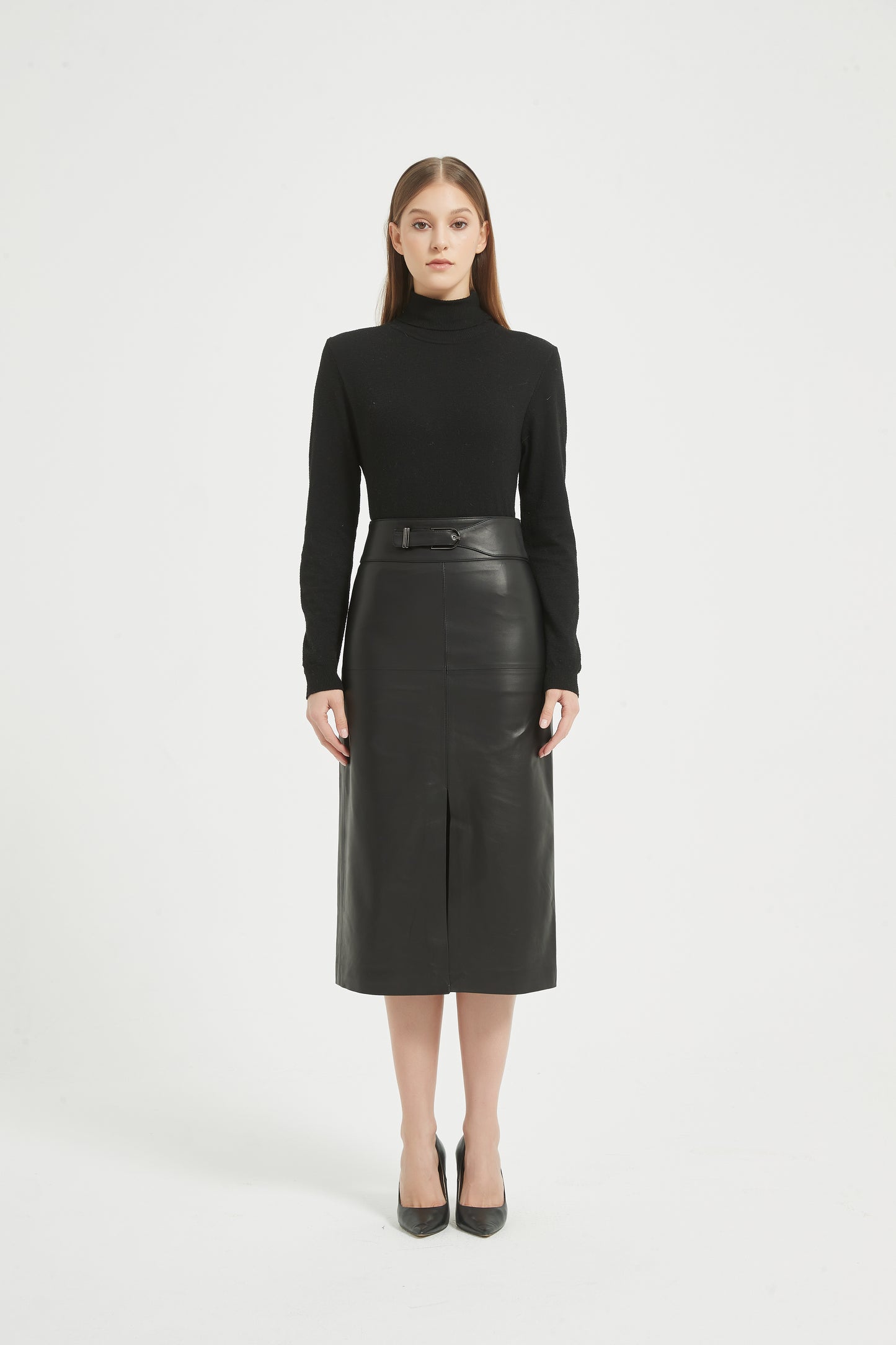 Markcorp full plant tanned sheepskin half skirt, half skirt with hip wrap, women's half skirt