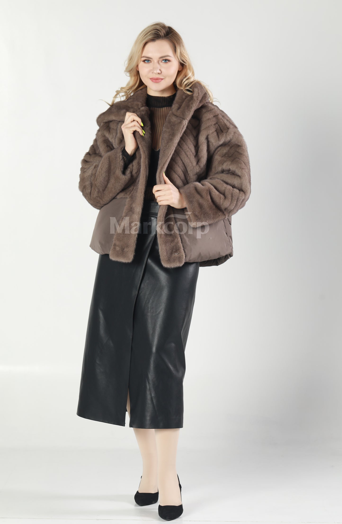 Markcorp Synthetic fur cropped outerwear