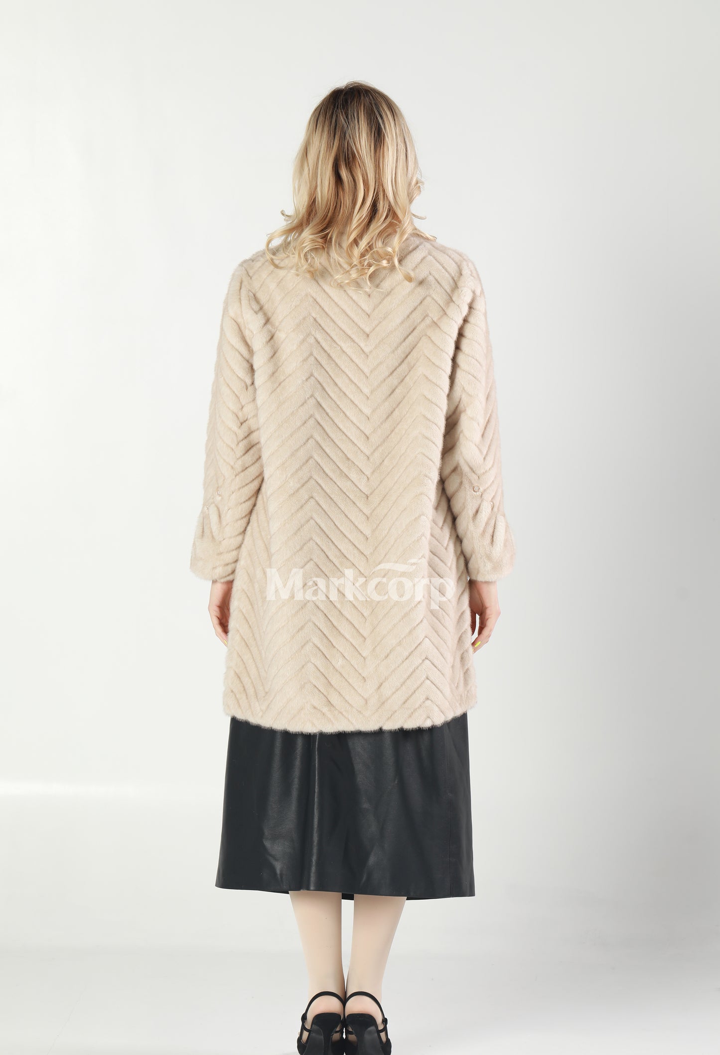 Markcorp Synthetic fur medium length coat