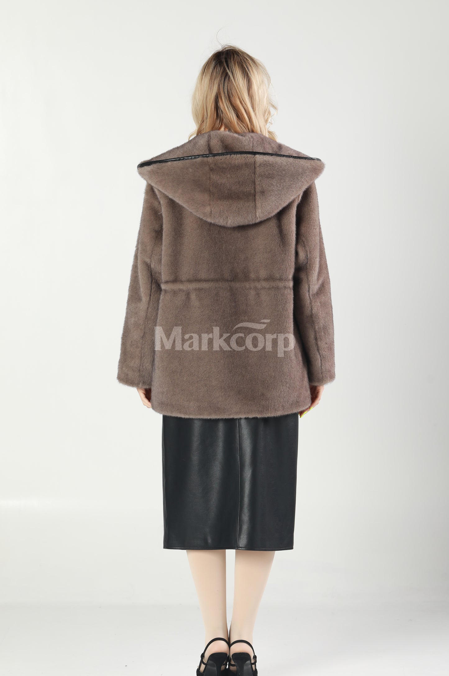 Markcorp Synthetic fur cropped coat