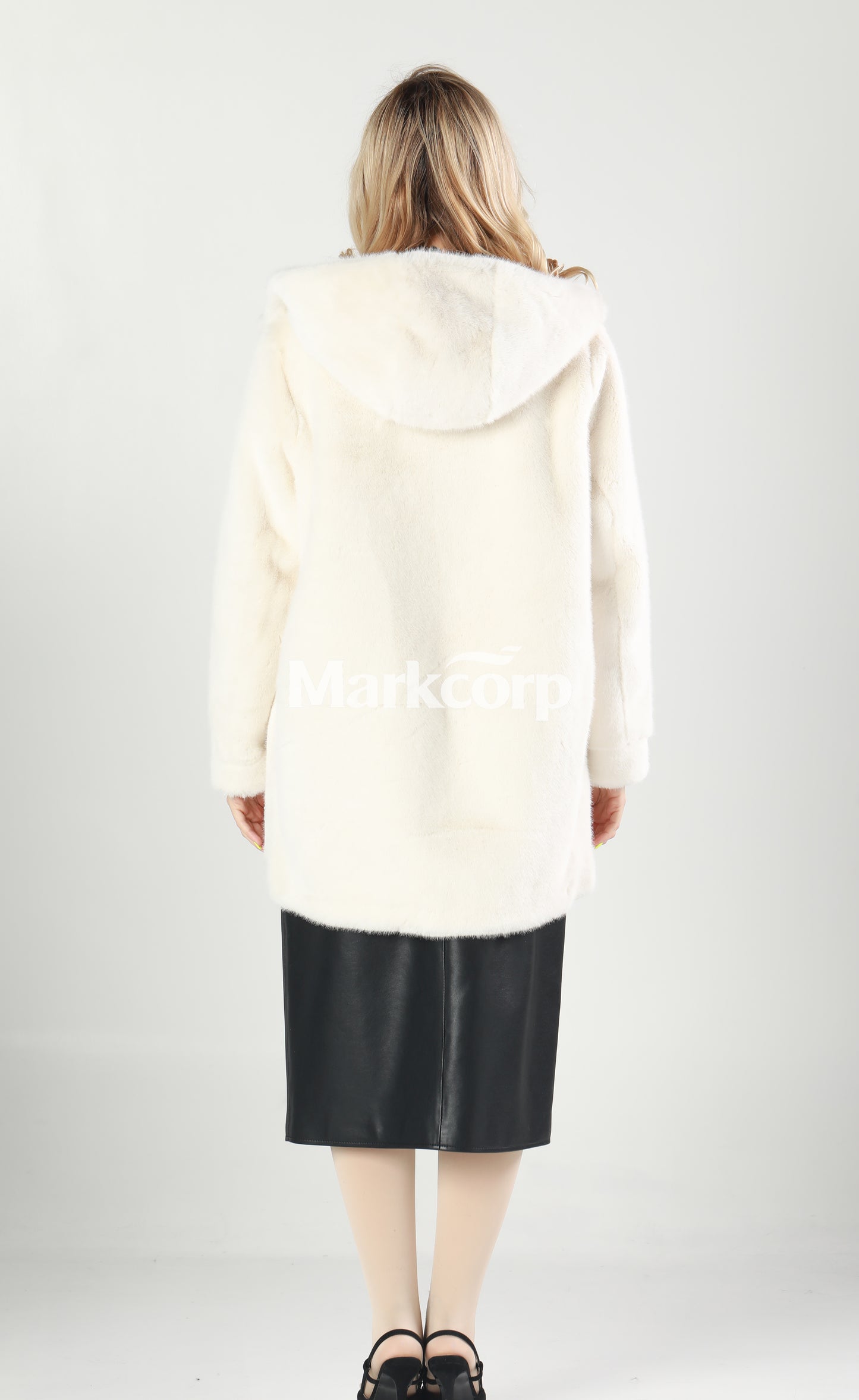Markcorp Synthetic fur cropped coat