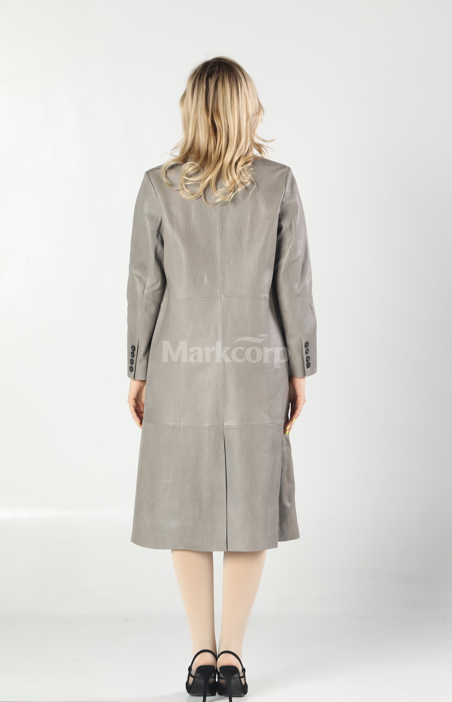 Markcorp Vintage-Inspired Leather Trench Coat