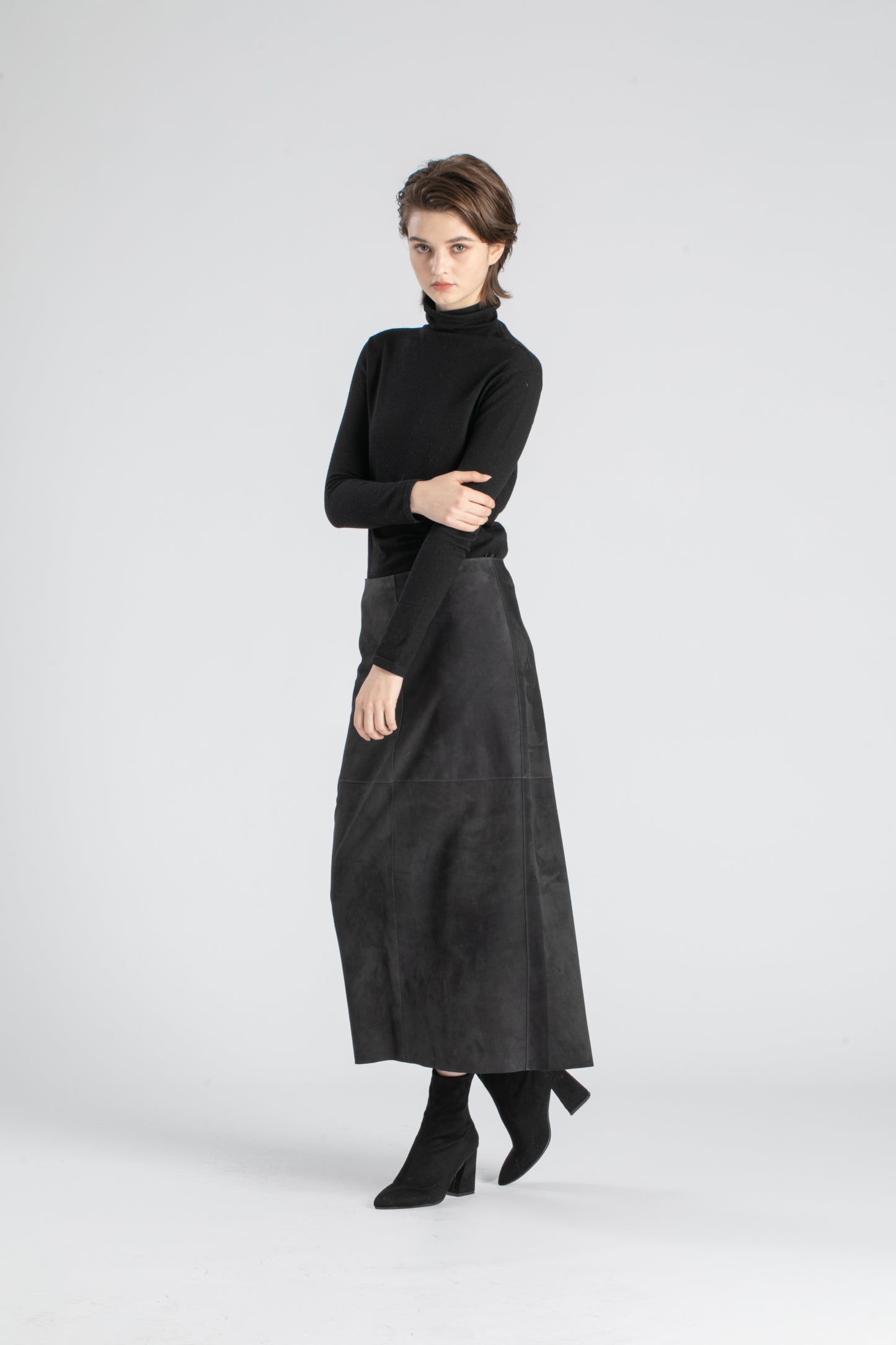 Markcorp original sheepskin suede long skirt