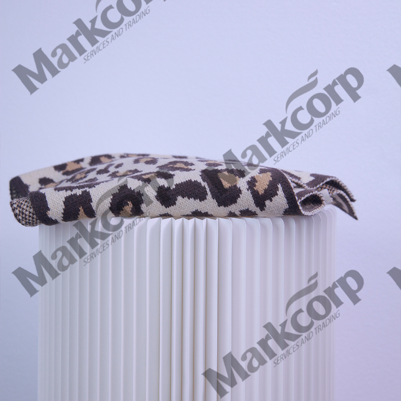 Markcorp Fashion knit scarf Ladies leopard print pure wool casual all-match scarf