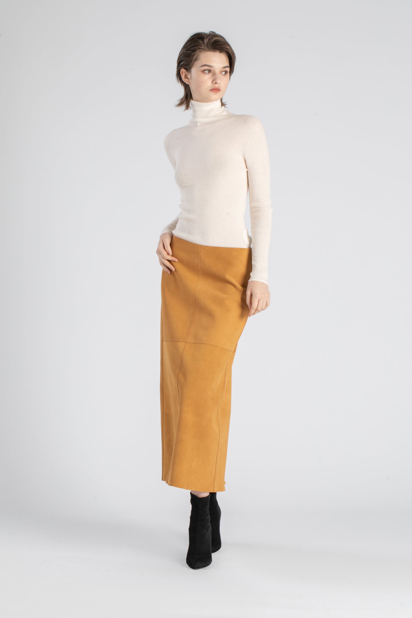 Markcorp original sheepskin suede long skirt