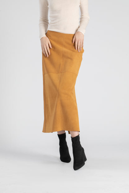 Markcorp original sheepskin suede long skirt