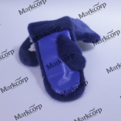 【Markcorp】 Autumn and Winter gloves printed warm fur gloves Mink sheepskin leisure gloves