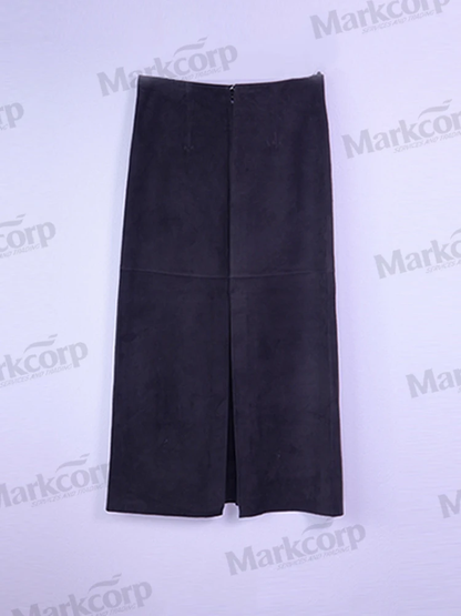 Markcorp original sheepskin suede long skirt
