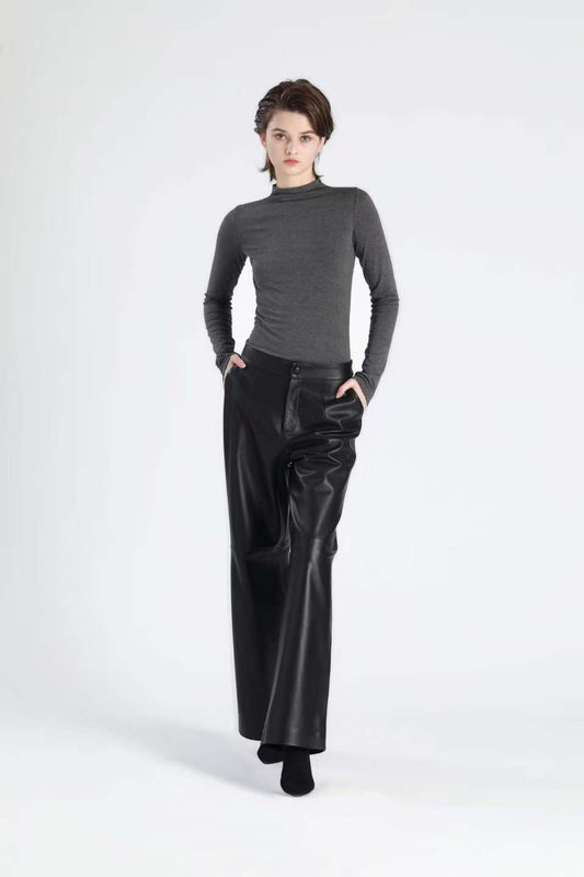 Markcorp original sheepskin long wide leg pants
