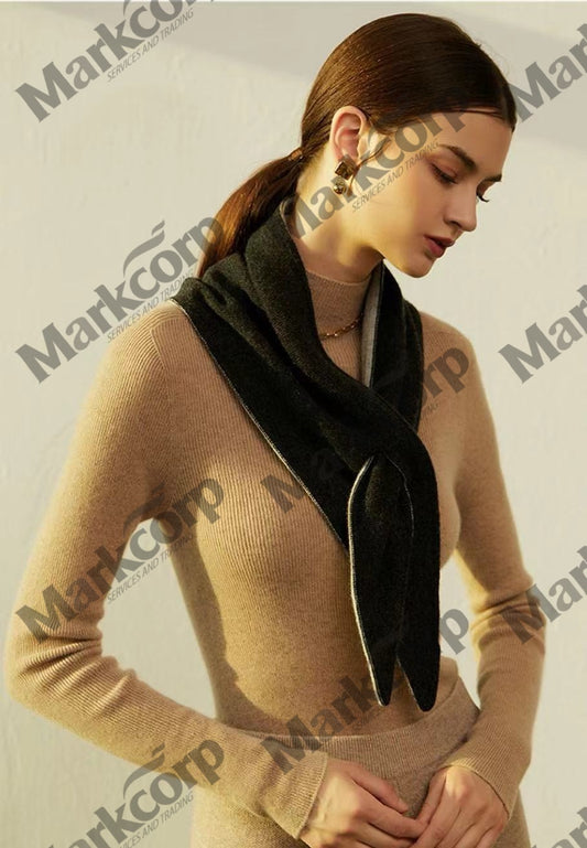 Markcorp Matching color double-sided perforated cashmere scarf everything women fashion net red decorative shawl simple scarf