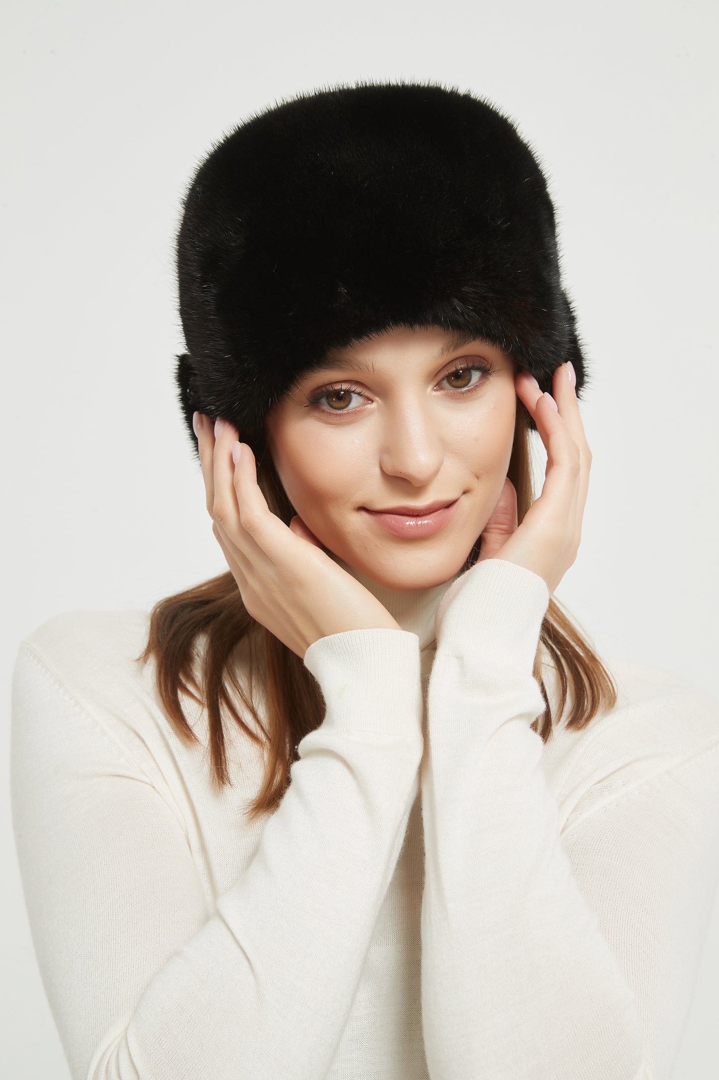 Markcorp fur straw hat knitted women's winter new mink cotton hat warm hat thickened and popular