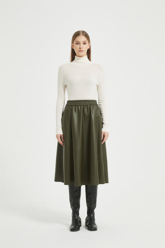 Markcorp Autumn/Winter New Half Skirt Retro High Waist Large Swing Umbrella Skirt High end Cotton Sheepskin A-line Skirt
