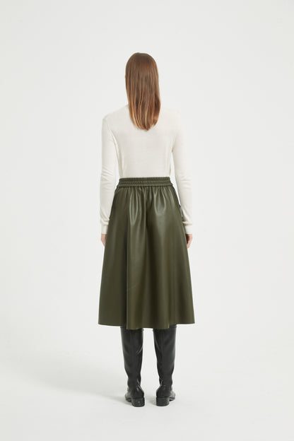 Markcorp Autumn/Winter New Half Skirt Retro High Waist Large Swing Umbrella Skirt High end Cotton Sheepskin A-line Skirt