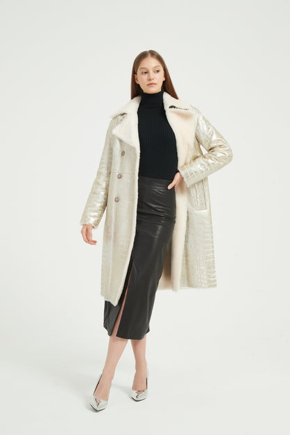 Markcorp hot stamping Australian wool sheep fur one-piece suit collar jacket