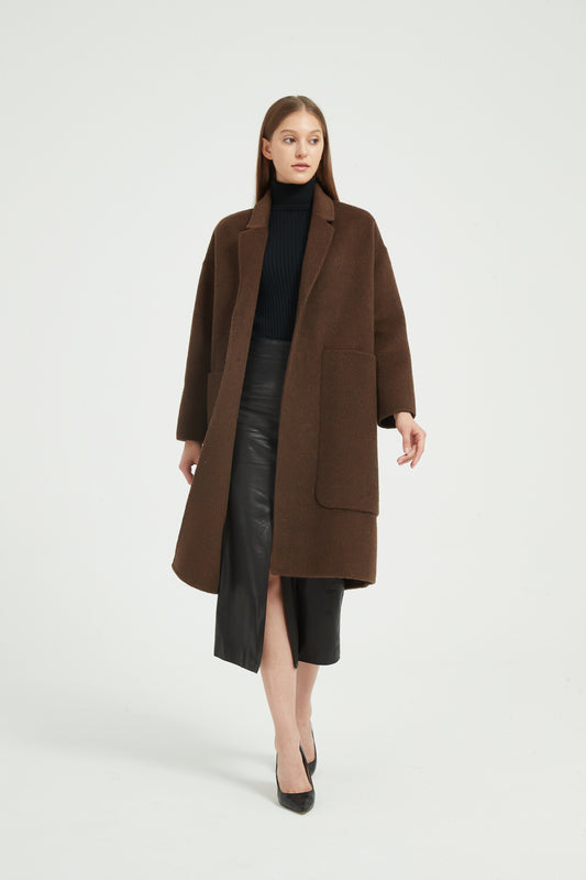 Markcorp wool yak fur/camel fur coat autumn and winter style suit collar commuting coat