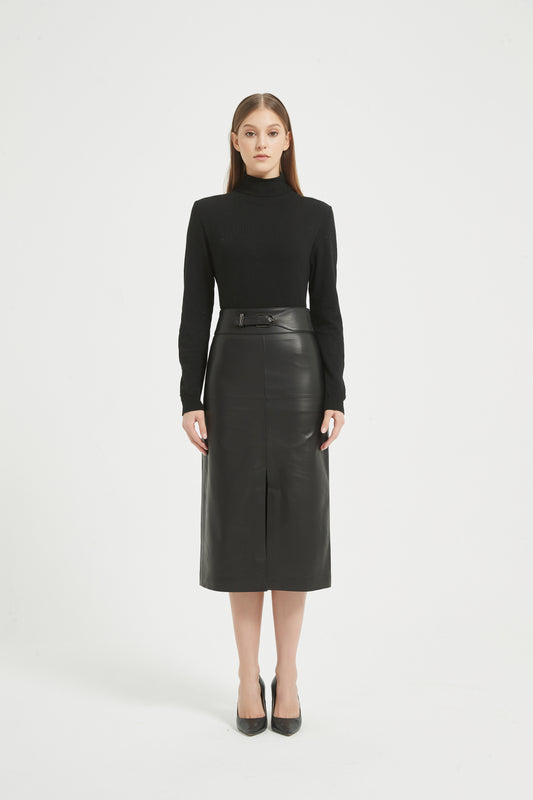 Markcorp full plant tanned sheepskin half skirt, half skirt with hip wrap, women's half skirt