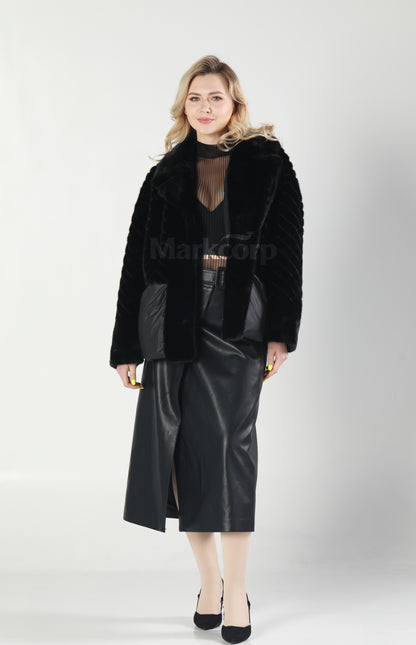 Markcorp Synthetic fur cropped outerwear
