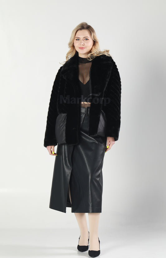 Markcorp Synthetic fur cropped outerwear