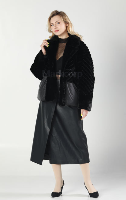 Markcorp Synthetic fur cropped outerwear