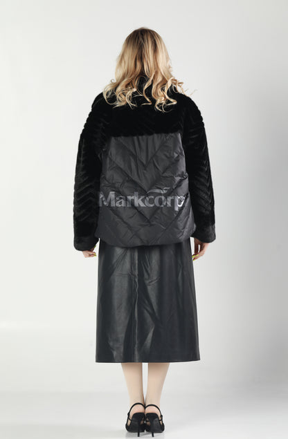 Markcorp Synthetic fur cropped outerwear