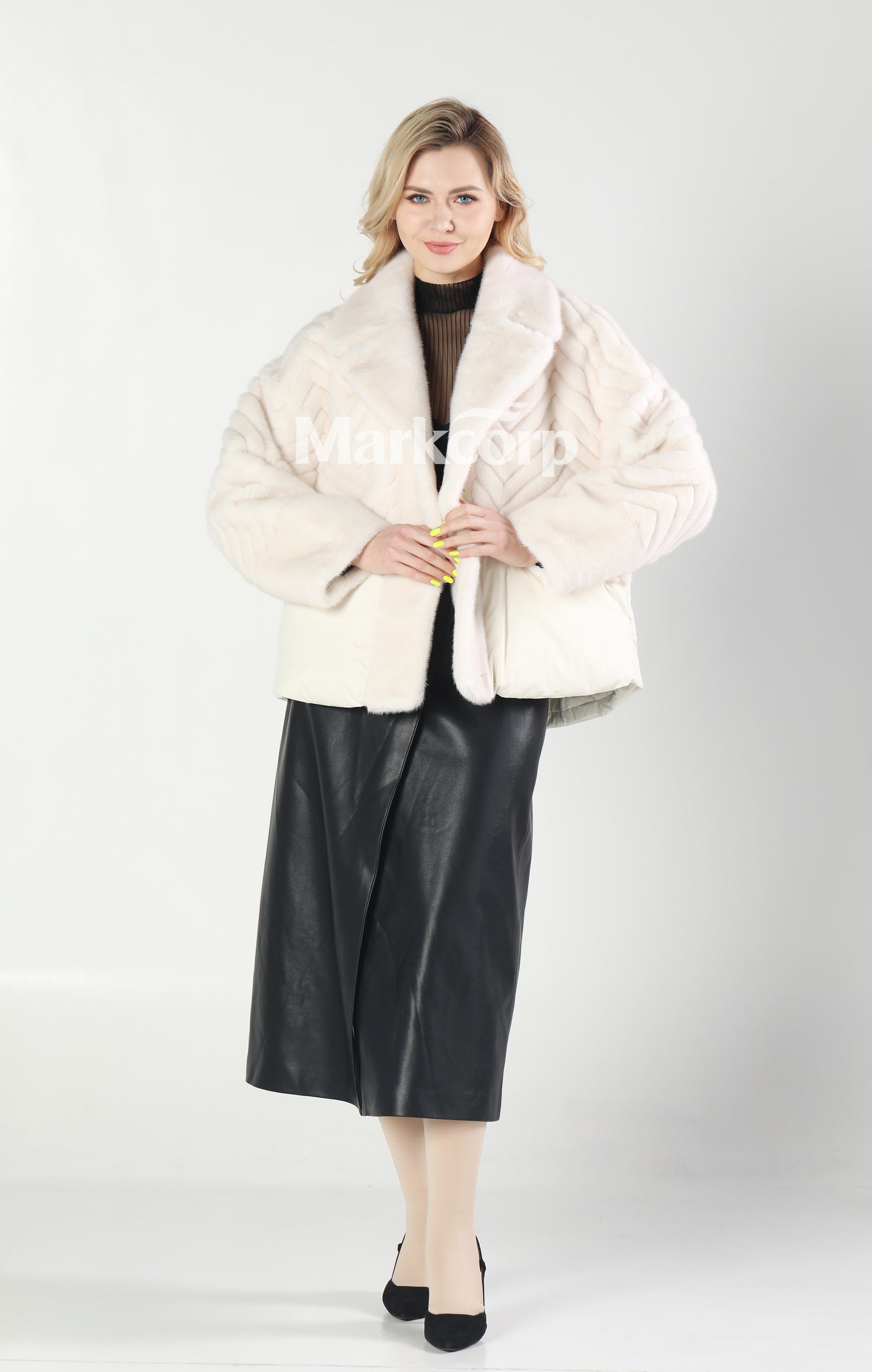 Markcorp Synthetic fur cropped outerwear