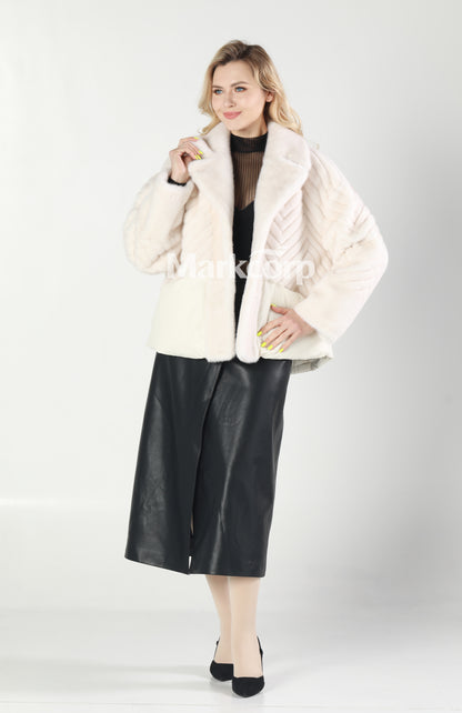 Markcorp Synthetic fur cropped outerwear