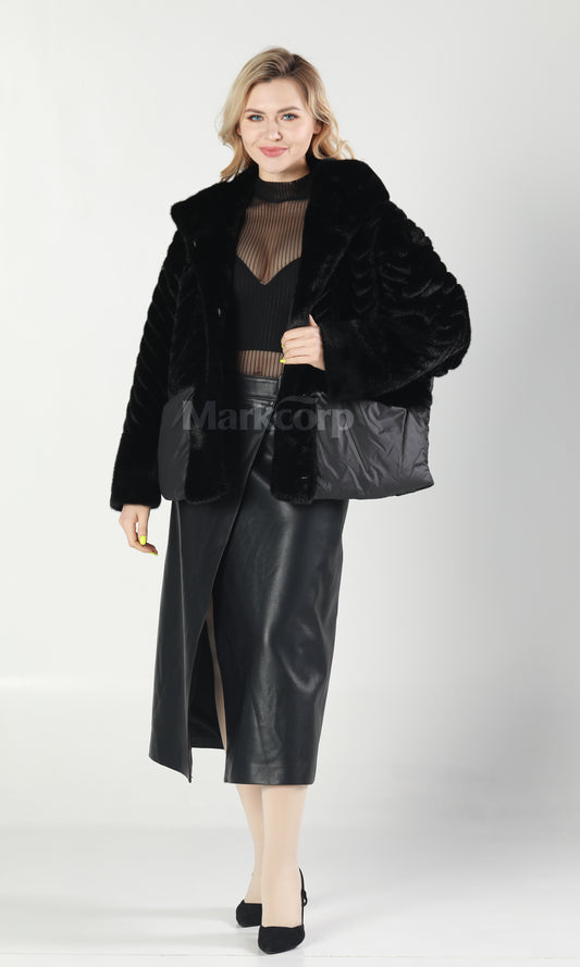 Markcorp Synthetic fur cropped outerwear