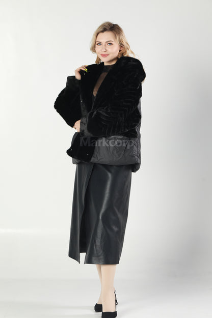 Markcorp Synthetic fur cropped outerwear