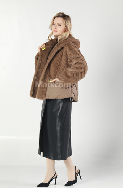 Markcorp Synthetic fur cropped outerwear