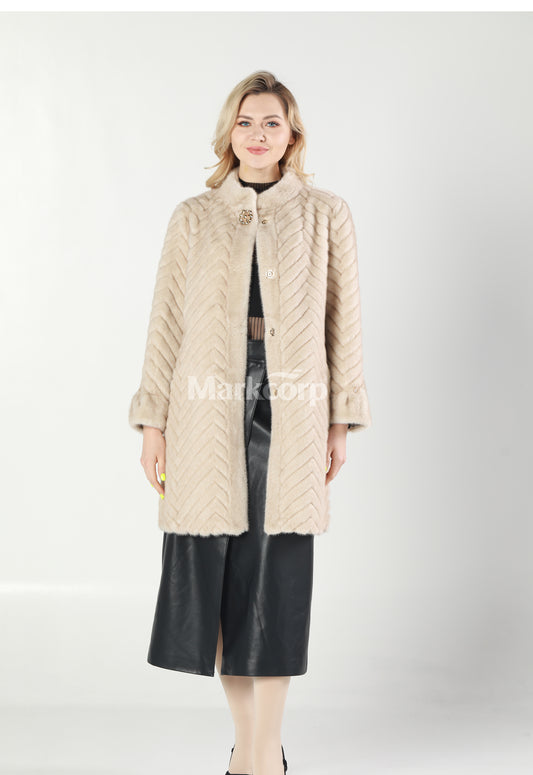Markcorp Synthetic fur medium length coat