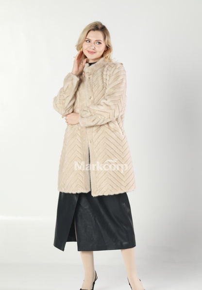 Markcorp Synthetic fur medium length coat
