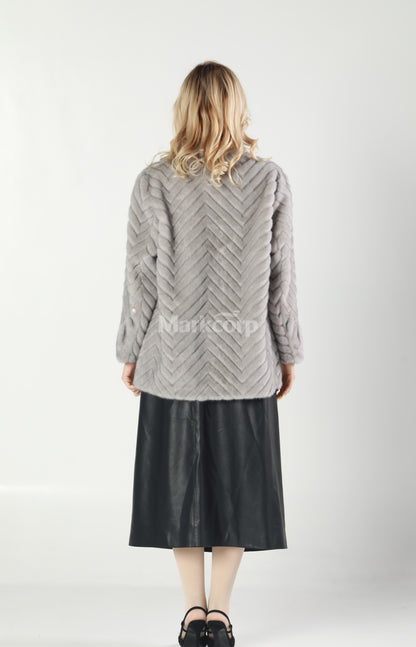 Markcorp Synthetic fur cropped coat