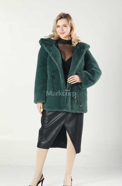 Markcorp Synthetic fur cropped coat
