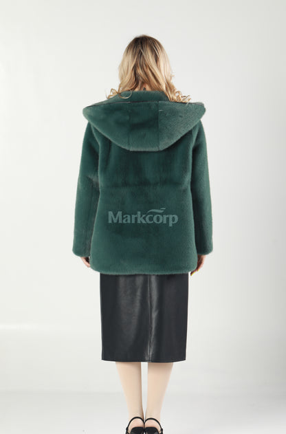 Markcorp Synthetic fur cropped coat