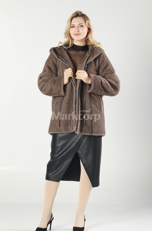 Markcorp Synthetic fur cropped coat