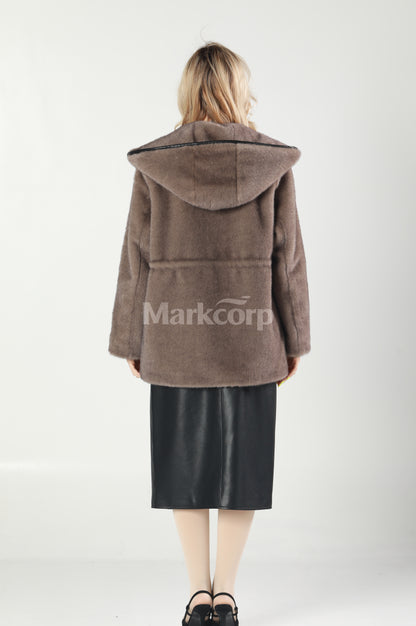 Markcorp Synthetic fur cropped coat