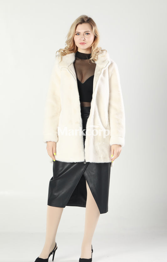 Markcorp Synthetic fur cropped coat