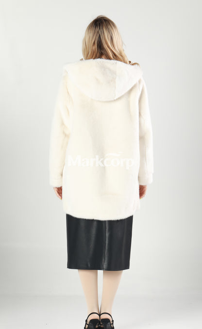 Markcorp Synthetic fur cropped coat